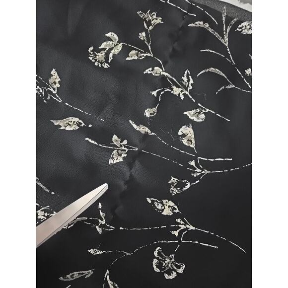 Hunt Club High Waisted Dark Floral Midi Skirt Black Size 10 AOP‎ Flower Retro - Picture 7 of 10